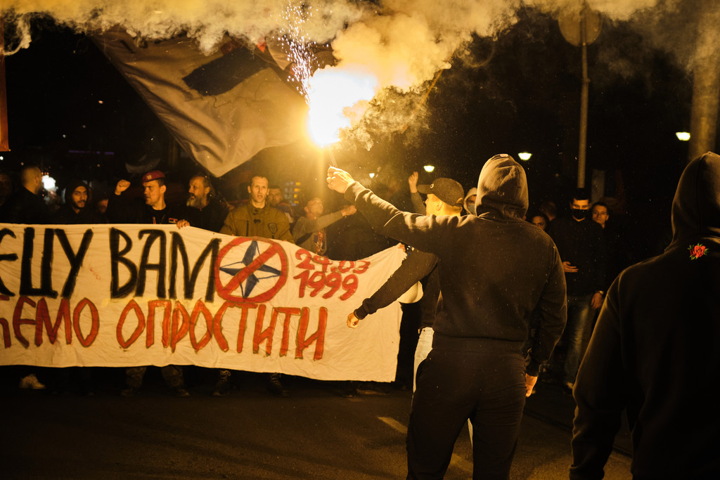 À Belgrade, une manifestation en soutien à la Russie